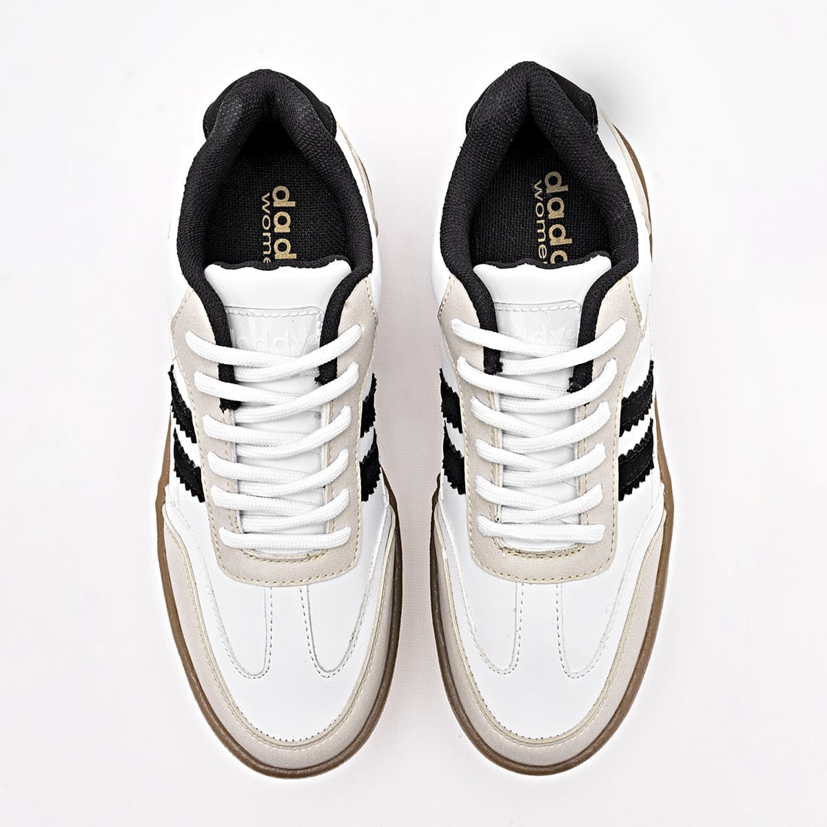 Tenis daddy casual para dama, detalle de materiales